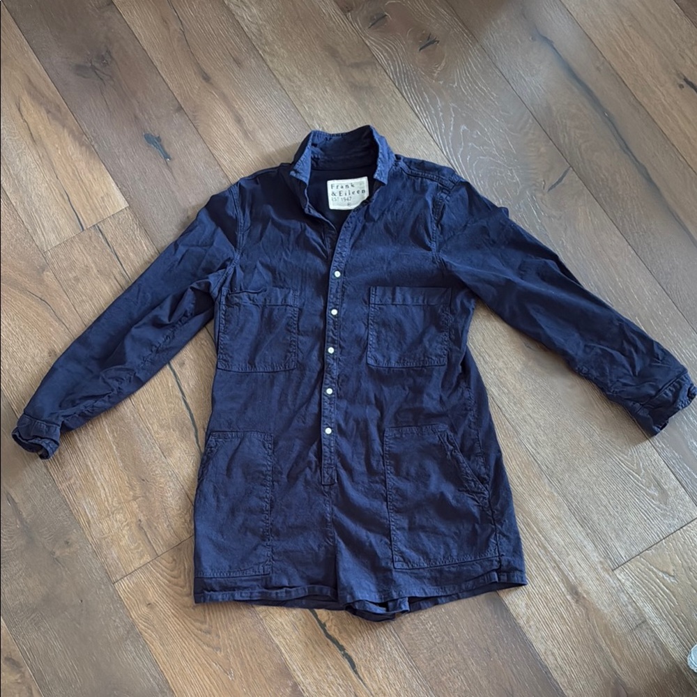 Frank & Eileen Blue Jumpsuit with Relaxed Fit Ireland Romper EUC XL